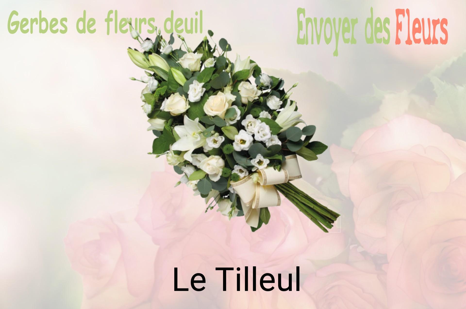 Gerbe de fleurs de deuil livrée à Le Tilleul